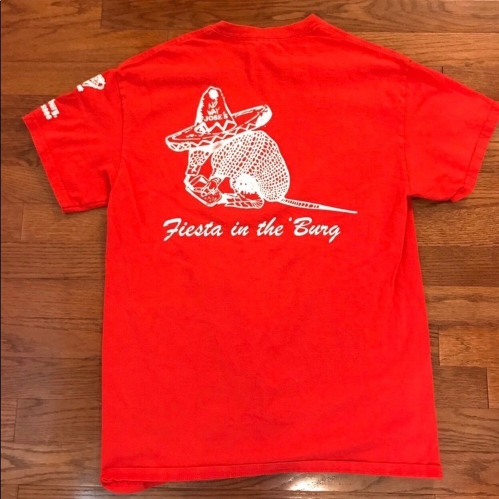 RED JOSE CANTINA SHIRT MEDIUM SOUVENIR RESTAURANT CINCO COLLEGEWEAR - Picture 2 of 4